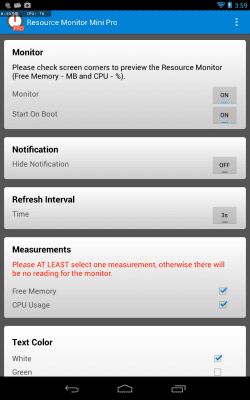 Capture d'écran de l'application Mini moniteur de ressources - #8
