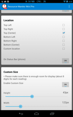 Capture d'écran de l'application Mini moniteur de ressources - #9