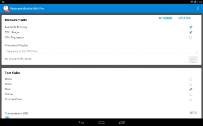 Capture d'écran de l'application Mini moniteur de ressources - #12