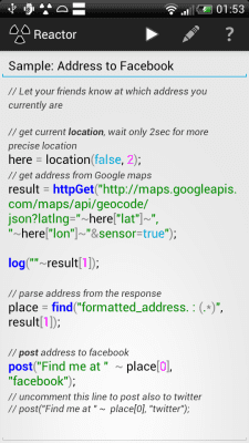 Capture d'écran de l'application Reactor - #4