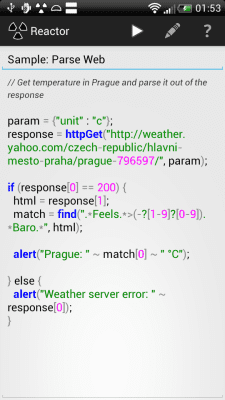 Capture d'écran de l'application Reactor - #5