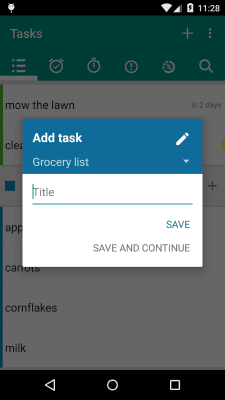 Capture d'écran de l'application OpenTasks - #5