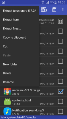 Capture d'écran de l'application RAR pour Android - #6