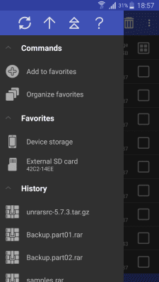Capture d'écran de l'application RAR pour Android - #8