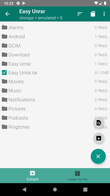 Capture d'écran de l'application Easy Unrar, Unzip & Zip - #1