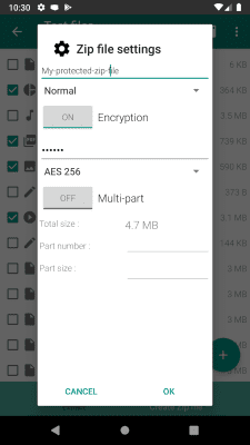 Capture d'écran de l'application Easy Unrar, Unzip & Zip - #8