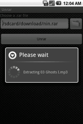Capture d'écran de l'application Unrar - #2