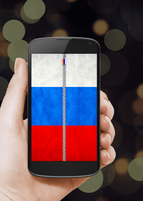 Capture d'écran de l'application Russia Flag Zipper Lock - #1