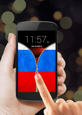 Capture d'écran de l'application Russia Flag Zipper Lock - #4