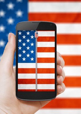 Capture d'écran de l'application US Flag Zipper Lock - #1