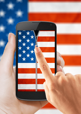 Capture d'écran de l'application US Flag Zipper Lock - #3