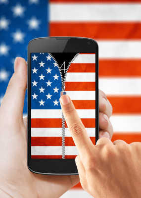 Capture d'écran de l'application US Flag Zipper Lock - #4