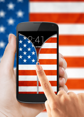 Capture d'écran de l'application US Flag Zipper Lock - #5