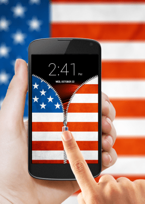 Capture d'écran de l'application US Flag Zipper Lock - #6