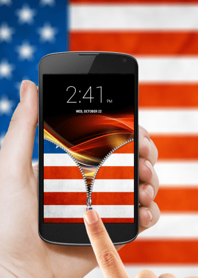 Capture d'écran de l'application US Flag Zipper Lock - #8
