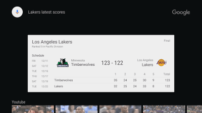 Capture d'écran de l'application Google app for Android TV - #5