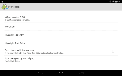 Capture d'écran de l'application aGrep - #6