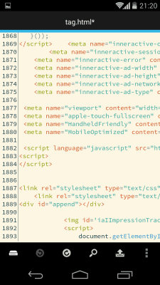 Capture d'écran de l'application DroidEdit (free code editor) - #3