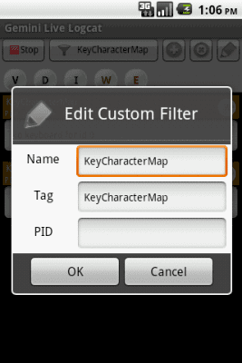 Capture d'écran de l'application Gemini Live Logcat - #4