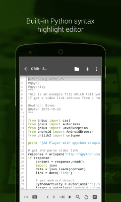Capture d'écran de l'application QPython - Python for Android - #3