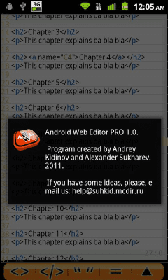 Capture d'écran de l'application Android Web Editor Lite - #7