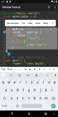 Capture d'écran de l'application Sedona - Compiler for Swift - #3