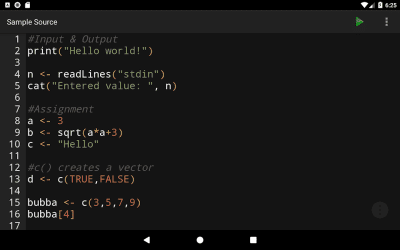Capture d'écran de l'application R Programming Compiler - #7