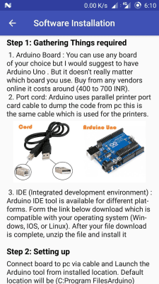 Capture d'écran de l'application Piloting Arduino Controller - #4