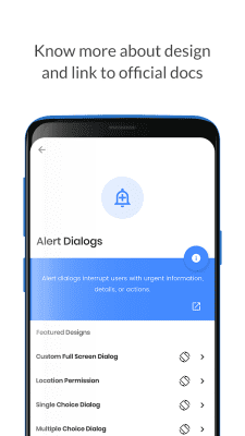 Capture d'écran de l'application CodeX - Android Material UI Templates - #3