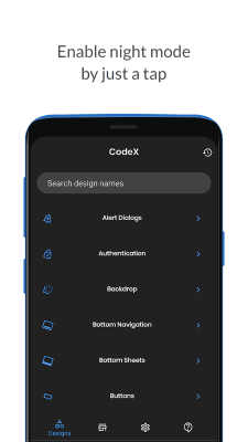 Capture d'écran de l'application CodeX - Android Material UI Templates - #4