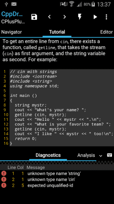 Capture d'écran de l'application CppDroid - #8