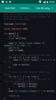 Capture d'écran de l'application CPP N-IDE - C/C++ Compiler & Programming - Offline - #3
