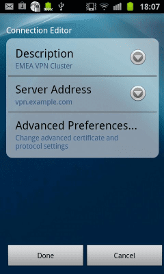 Capture d'écran de l'application Samsung AnyConnect - #2
