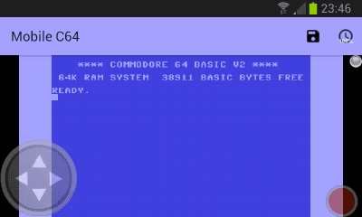 Capture d'écran de l'application Mobile C64 - #2
