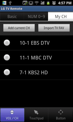 Capture d'écran de l'application LG TV Remote 2011 - #6
