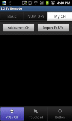Capture d'écran de l'application LG TV Remote 2011 - #7