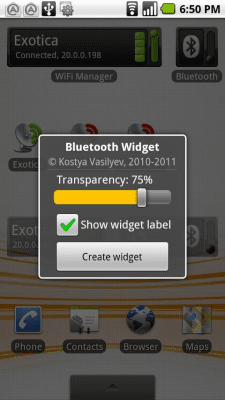 Capture d'écran de l'application Bluetooth Widget - #3