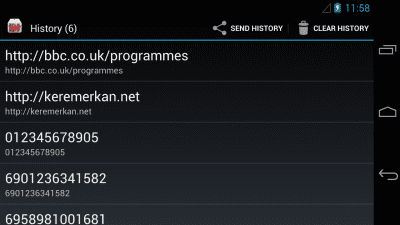 Capture d'écran de l'application Scanner de code-barres-QR - #3