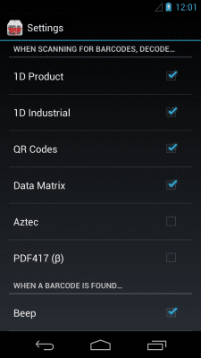 Capture d'écran de l'application Scanner de code-barres-QR - #6