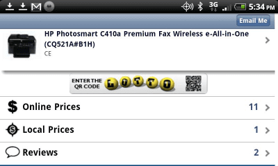 Capture d'écran de l'application HP CODESCAN - #4
