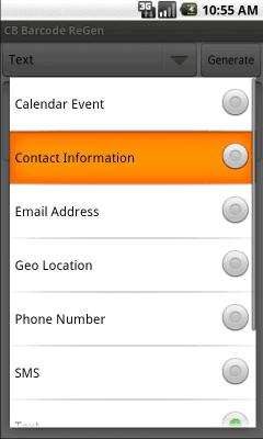 Capture d'écran de l'application CB Barcode ReGen - #4