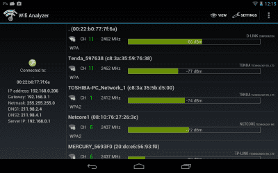 Capture d'écran de l'application WiFi Analyzer - #9