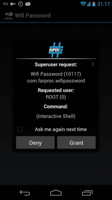 Capture d'écran de l'application Wifi Password(ROOT) - #2