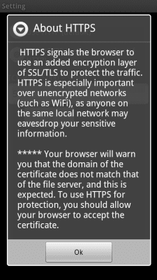 Capture d'écran de l'application WiFi File Server - #3