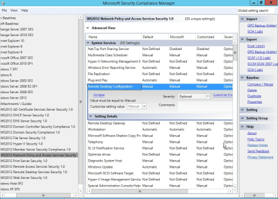 Capture d'écran de l'application Security Compliance Manager - #1