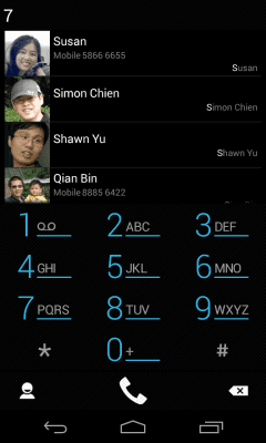 Capture d'écran de l'application exDialer Black ICS Theme - #1