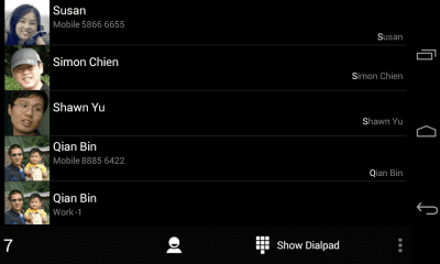 Capture d'écran de l'application exDialer Black ICS Theme - #4