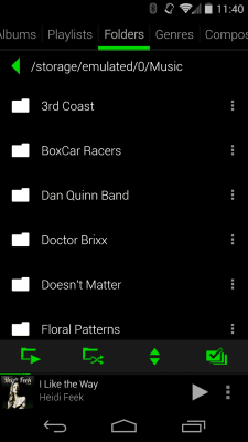 Capture d'écran de l'application Rocket Player Dark Green Theme - #3