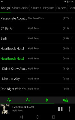 Capture d'écran de l'application Rocket Player Dark Green Theme - #5