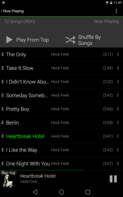 Capture d'écran de l'application Rocket Player Dark Green Theme - #6